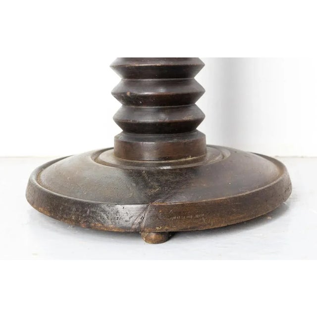 Mid-Century French Pedestal in White Wood in the style of Dudouyt, 1960s For Sale - Image 9 of 11