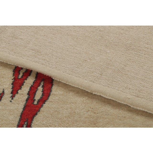 Contemporary Art Deco Style Pictorial Fish Wool Runner by Rug & Kilim, India For Sale In New York - Image 6 of 7