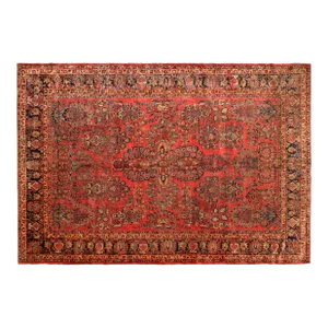 Vintage Persian Sarouk Oriental Rug, in Room Size, with Intricate Floral Design