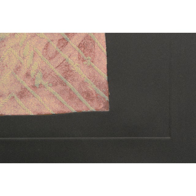 Patricia A. Pearce "Pink Rope Kimono" Abstract Pen and Ink on Paper 1980s For Sale - Image 4 of 5