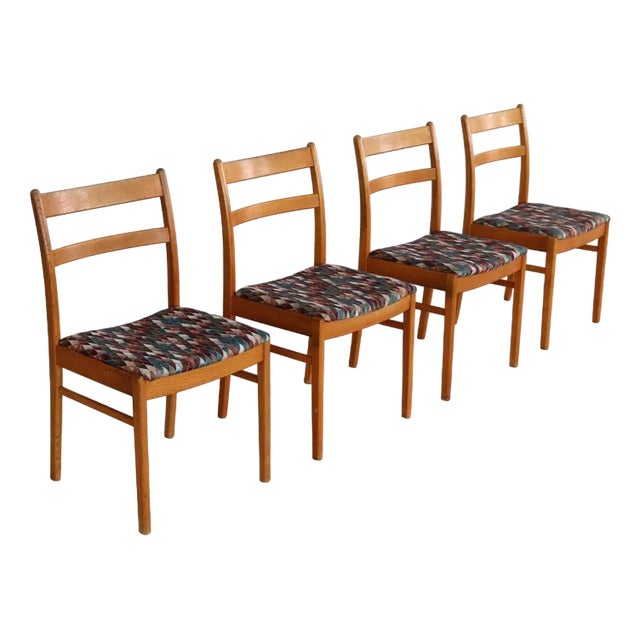 Vintage Swedish Dining Chairs, 1960s, Set of 4 For Sale