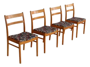 Vintage Swedish Dining Chairs, 1960s, Set of 4
