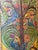 Vintage Hand-Painted Tree of Life Wood Wall Panel With Carved Peacock & Lotus Art 84x36 For Sale - Image 4 of 7
