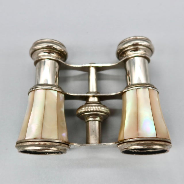 Antique Mother-of-Pearl Opera Glasses With Original Fitted Case For Sale - Image 4 of 10