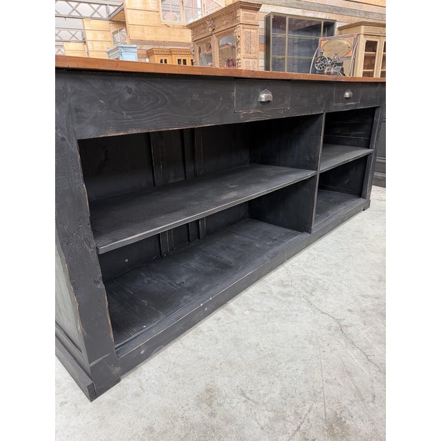Wood Antique Shop Counter, Early 20th Century For Sale - Image 7 of 13