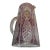 Antique Edwardian Bohemian Cut Crystal Amethyst Overlay, Raised 24k Gold Gilt Pitcher For Sale