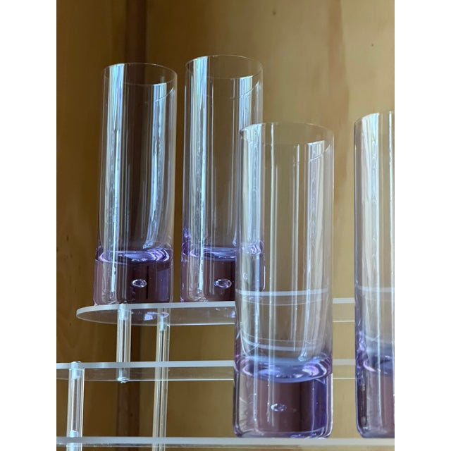 Mid-Century Modern West German Alexandrite Glass Highball Glasses by TC Kristall, 1960, Set of 5 For Sale - Image 6 of 15