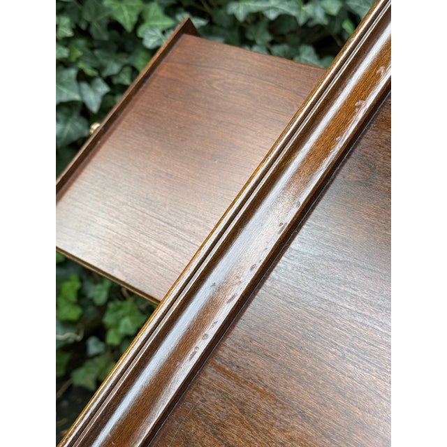 Vintage Ethan Allen Georgian Court Solid Cherry Tea Table For Sale - Image 11 of 11