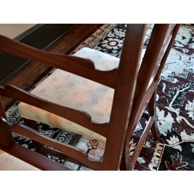 Brown 20th Century Ladder Back Chairs by Kittinger - Set 6 For Sale - Image 8 of 10