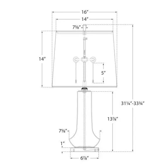 Visual Comfort Thomas O'Brien for Visual Comfort Signature Luisa Large Table Lamp in Polar Blue Crackle with Linen Shade For Sale - Image 4 of 4