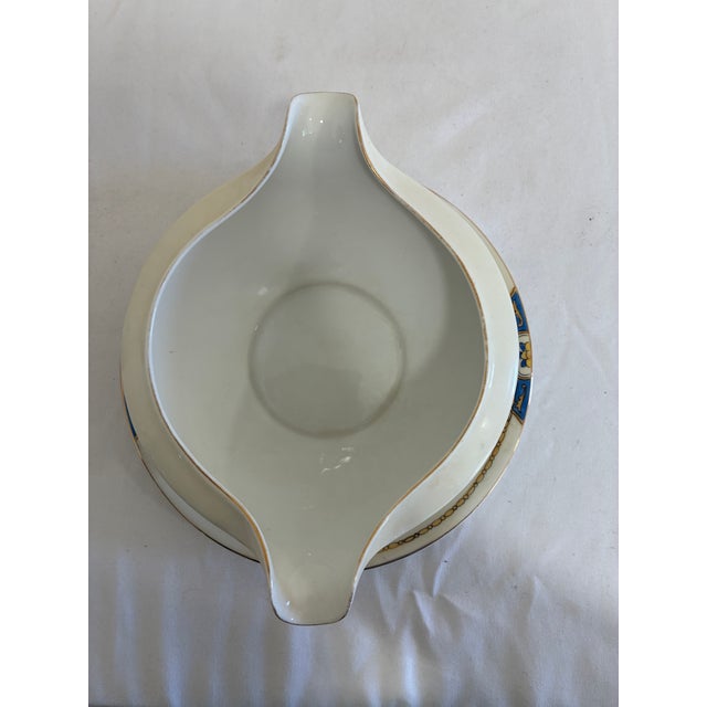 Vintage Meito China Hand-Painted Floral Gravy Boat With Underplate For Sale In Oklahoma City - Image 6 of 8