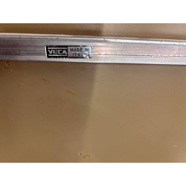 Mid-Century Modern Italian Vanity or Entryway Mirror With Murano Sconces, 1960's, Veca For Sale - Image 3 of 6