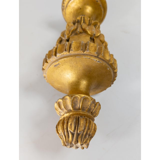 19th Century Carved Giltwood Flaming Urn Finial in Georgian or Federal Style For Sale - Image 10 of 10