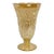 Vintage Jeanette Glass Iris & Herringbone Pattern Peach Luster Ware Vase For Sale