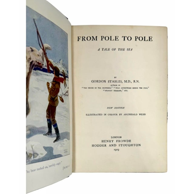 Animal Skin From Pole to Pole a Tale of the Sea by Gordon Stables 1909 Book For Sale - Image 7 of 14