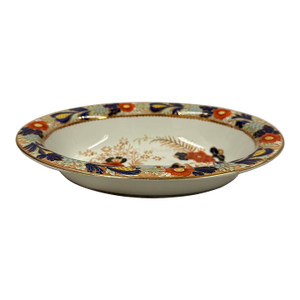 Antique Woods Ware Wincanton Blue and Rust Oval Vegetable/Serving Bowl