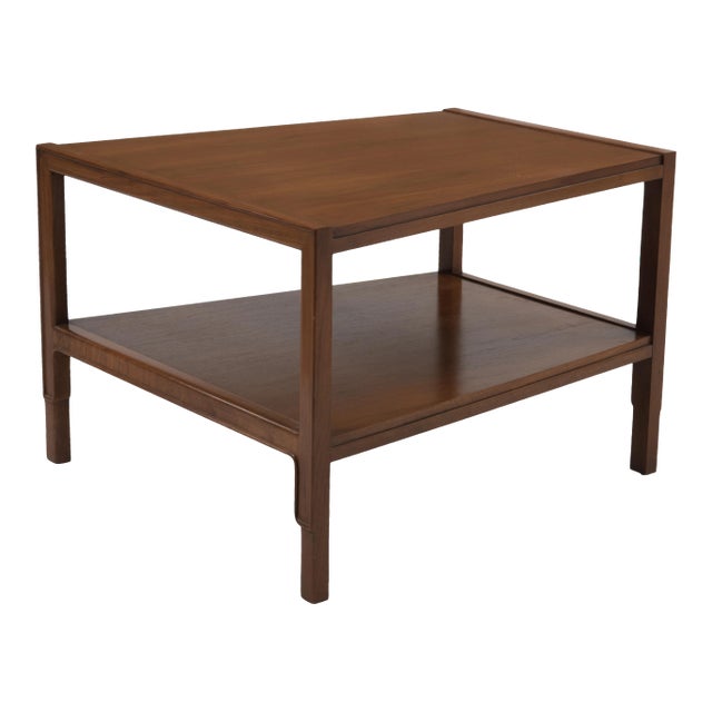 John Stuart Janus Collection Mt. Airy Furniture Sculptural Walnut Trapezoid Table For Sale
