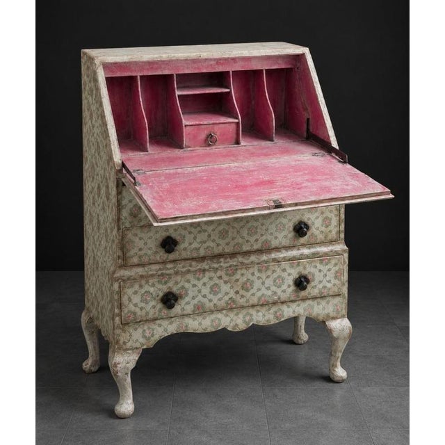 Vintage Traditional Painted Desk, 1930s For Sale - Image 6 of 7