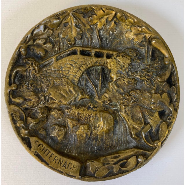 Exceptional French Art Nouveau gilt-bronze vide-poche, signed F. Echternach, with an extensively modeled naturalistic...