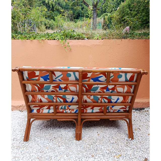 Vintage Rattan Sofa, 1970s For Sale - Image 4 of 12