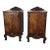 Italian Art Deco Nightstands in Burl Walnut, 1940s, Set of 2 For Sale