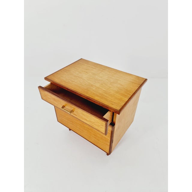 Mid-Century German Beech and Teak Nightstand from WK Möbel, 1960s For Sale - Image 4 of 11
