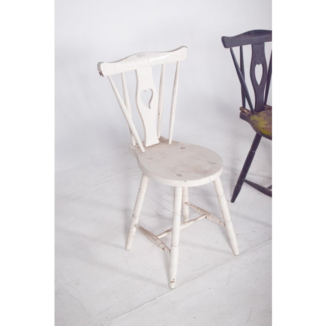 Portuguese Three Chairs with Codtail Backs, 1950s, Set of 3 For Sale - Image 4 of 10
