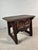 Brown Spanish Castilian Carved Wood Side Table with Iron Hardware, Early 20th Century For Sale - Image 8 of 14