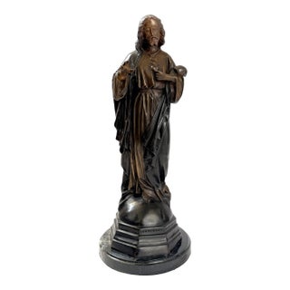 Sacred Heart Jesus Bronze Statue For Sale