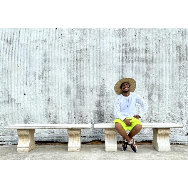 Vintage Regency Cast Stone Garden Benches - a Pair For Sale In West Palm - Image 6 of 9