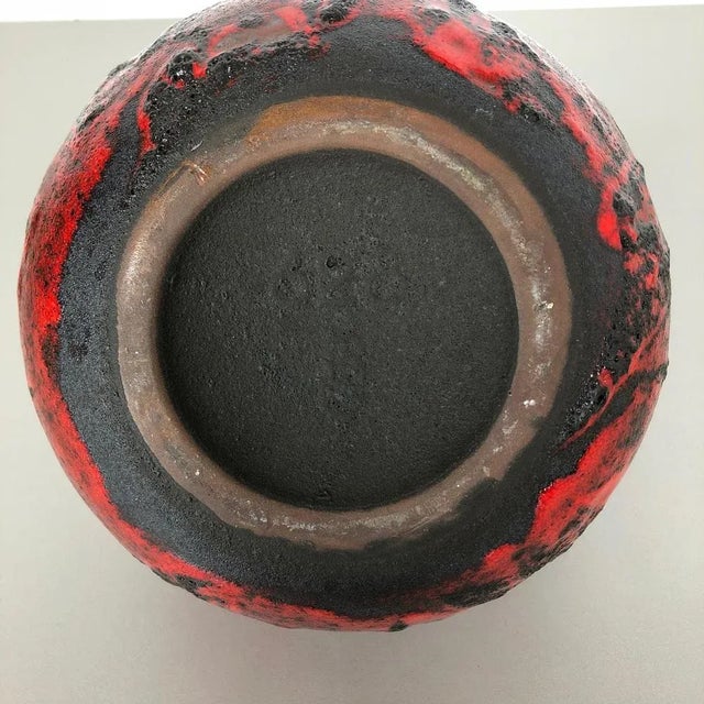Fat Lava Pottery Vase from Gräflich Ortenburg, Germany, 1960s For Sale - Image 12 of 16