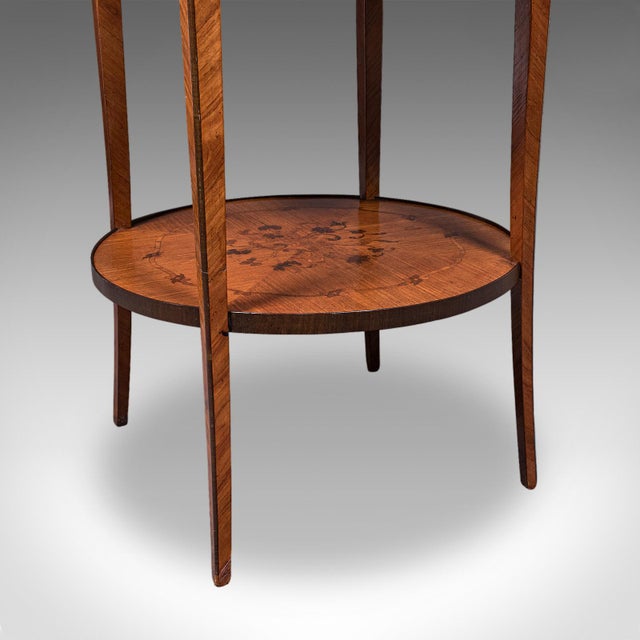 Antique Two Tier Occasional Table, French, Kingwood, Lamp, Jardiniere, Edwardian For Sale - Image 10 of 10