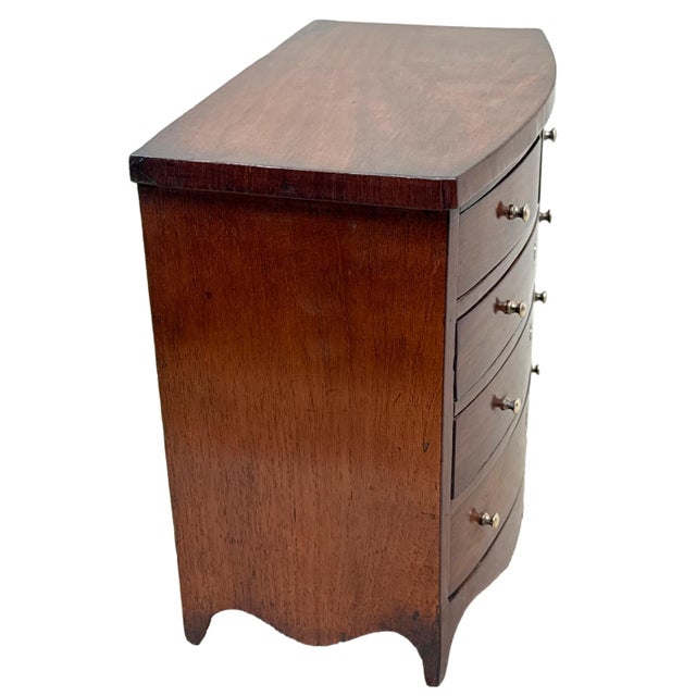 Victorian Miniature Bowfront Chest, 1860s For Sale - Image 4 of 11