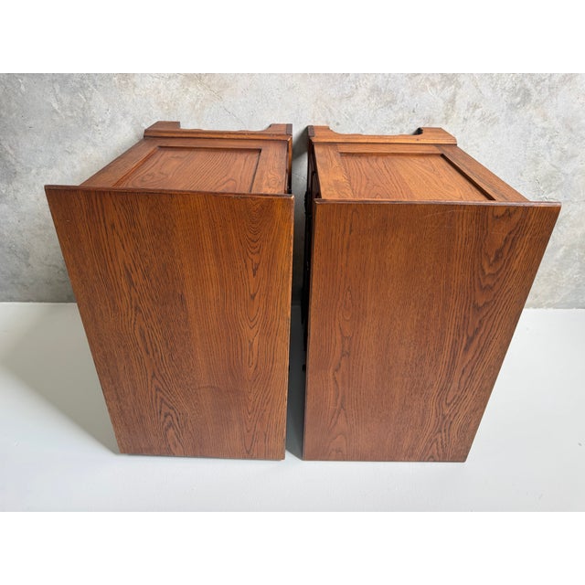 Pair of Drexel Studio Wooden Nightstands With Four Drawers & Pull-Out Tray For Sale - Image 11 of 18