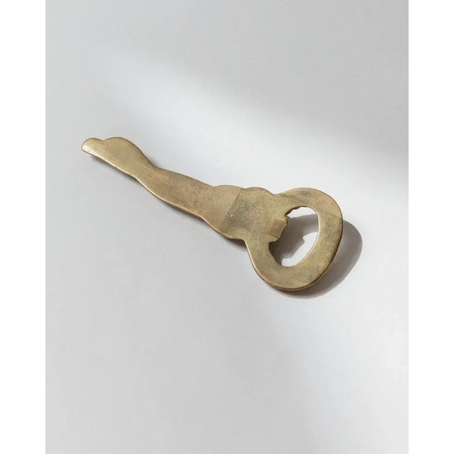 Brown Vintage Brass Rope and Knot Bottle Opener, Italy, 1960s For Sale - Image 8 of 11