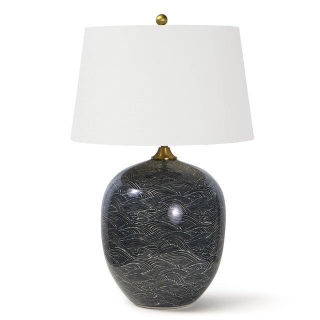 Regina Andrew Harbor Ceramic Table Lamp in Black For Sale In Detroit - Image 6 of 6