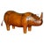 Omersa Brown Leather Rhinoceros Ottoman in the style of Liberty London For Sale - Image 13 of 13