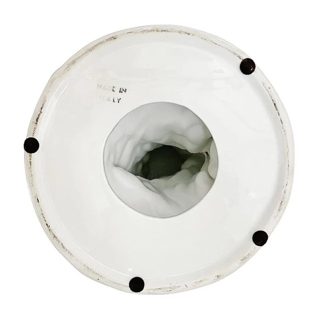 Large Italian Art Nouveau Centerpiece Bowl With Figural & Calla Lily Motif For Sale - Image 9 of 9