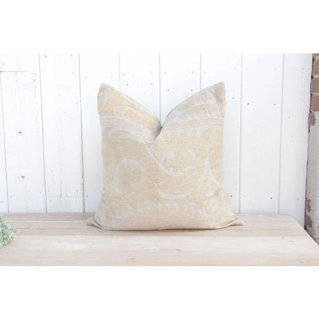 Nomadic Large Vintage Suzani Pillow For Sale - Image 9 of 9