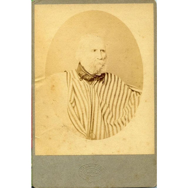 Portrait of Garibaldi by Lodovico Tuminello is an albumen print applied on grey cardboard. Exellent condition, print cm...