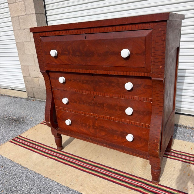 Antique Pennsylvania Grain-Painted Empire Chest of Drawers, Circa 1850s For Sale - Image 15 of 18
