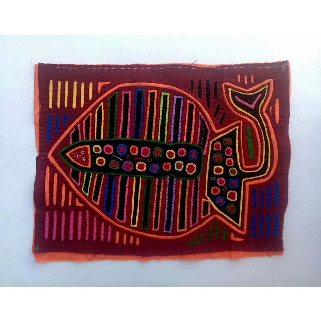 Mola Fabric by Cuna Indians from San Blas Island, Panama, 1970s For Sale - Image 3 of 3