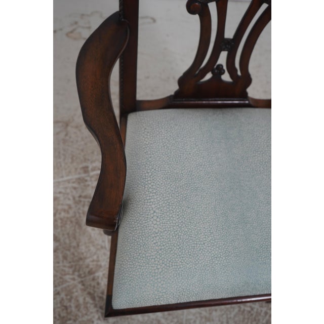 Set of 8 Maitland Smith Chippendale Mahogany Dining Room Chairs For Sale In Philadelphia - Image 6 of 18