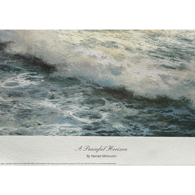 Art Deco 1997 "A Peaceful Horizon" by Nenad Mirkovich, Open Edition, Reproduction 36x24 For Sale - Image 3 of 10