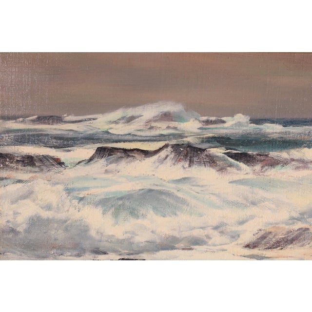 Coastal Seascape Painting by Paul Lauritz (1889-1975) For Sale - Image 4 of 11