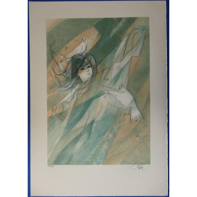 Jean-Baptiste Valadié, Brassens: The Wind, 1970s, Original Lithograph For Sale - Image 4 of 4