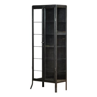 Polished Iron Medical Cabinet, 1910s For Sale