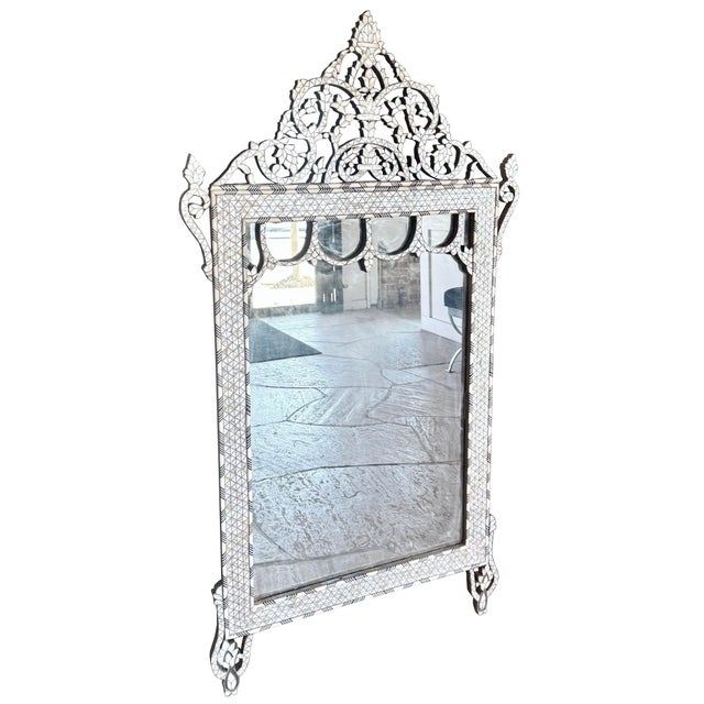 Early 20th century white mother of pearl inlaid – sinuous lines, elaborate arabesques and lustrous mother-of-pearl inlay –...