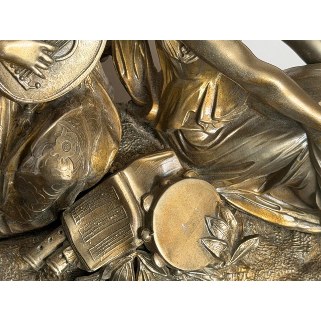 Adrien Étienne Gaudez French Gilt Bronze Allegorical Group of the Arts, “Hors Concours,” Circa 1880 For Sale - Image 10 of 12