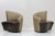 Modern Mid-20th Century Swivel Bilboa Chairs by Vladimir Kagan in Silk and Leather For Sale - Image 3 of 7